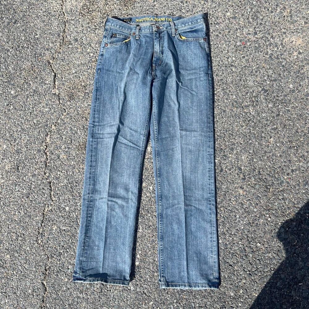 Nautica Men's Blue and Navy Jeans